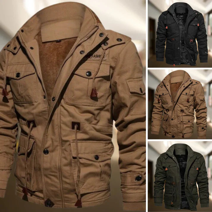 Preston | Men's Hooded Military Jacket in Luxe Fabric