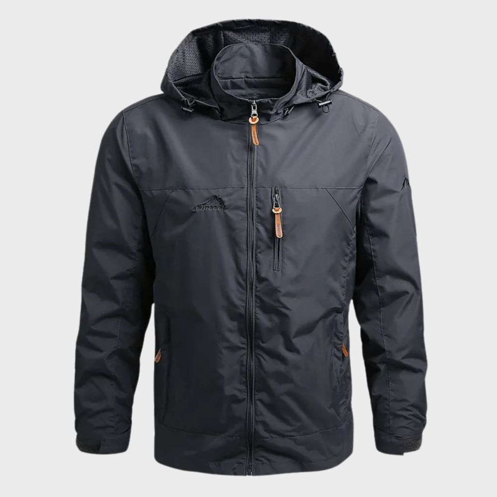 Don Men's Lightweight Hooded Windbreaker Jacket