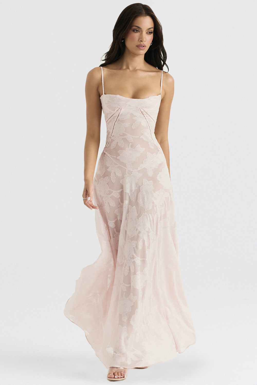 Ariana | Women's Elegant Maxi Dress - Silky Slim Fit, Spaghetti Straps