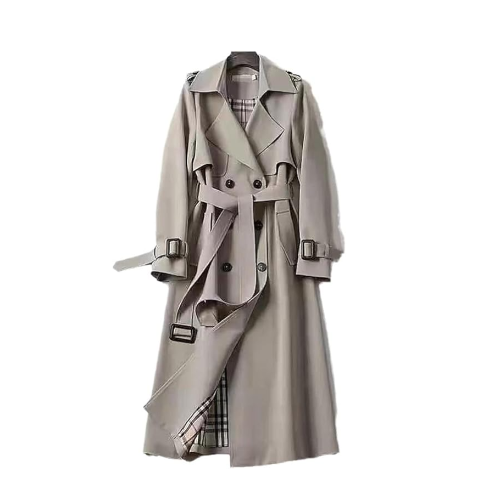 Rosie | Women's Long Double-Breasted Coat in Luxurious Fabric