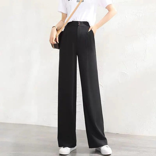 Michelle | Lightweight High-Waisted Wide Leg Pants
