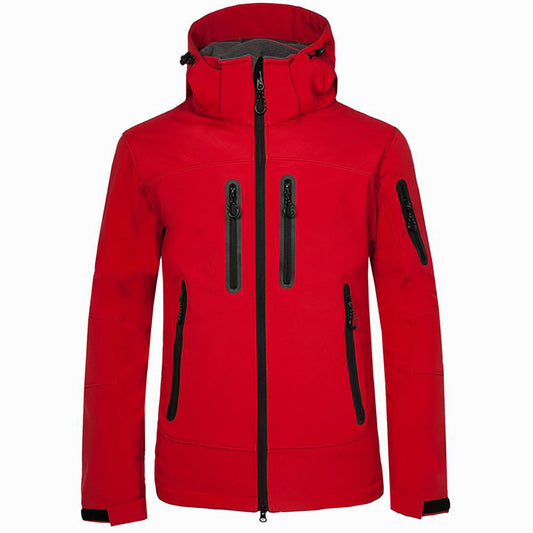 Percy | Men's Full Zip Hooded Jacket in Luxe Fabric