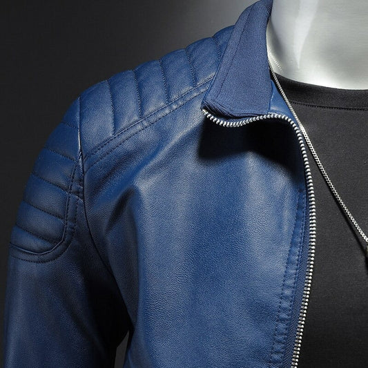 Dawson | Men's Slim-Fit Biker Jacket in Premium Leather