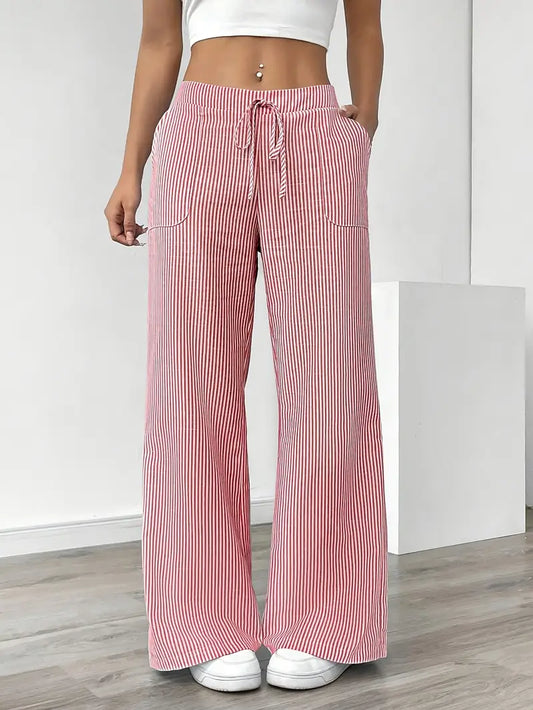 Linda | Elegant Striped Pants with Pockets in Chic Colors