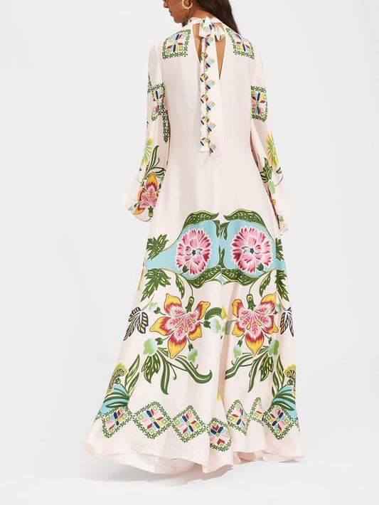 Jillian | Elegant Floral Long Sleeve Maxi Dress