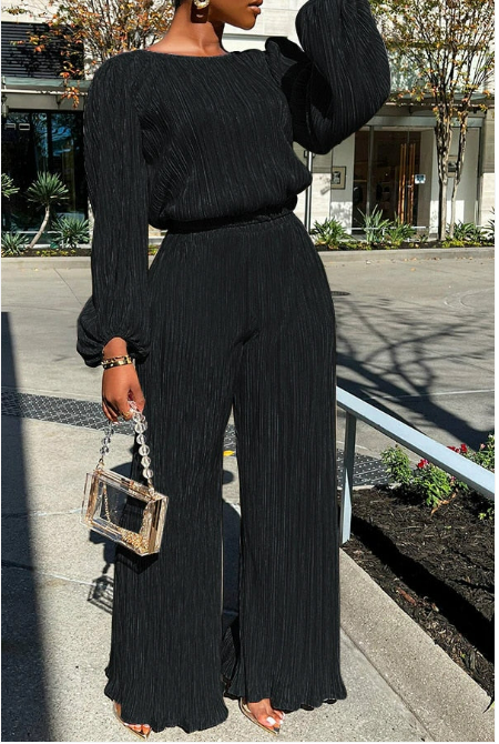 Pam | Women's Wide Leg Two-Piece Set in Luxe Fabric