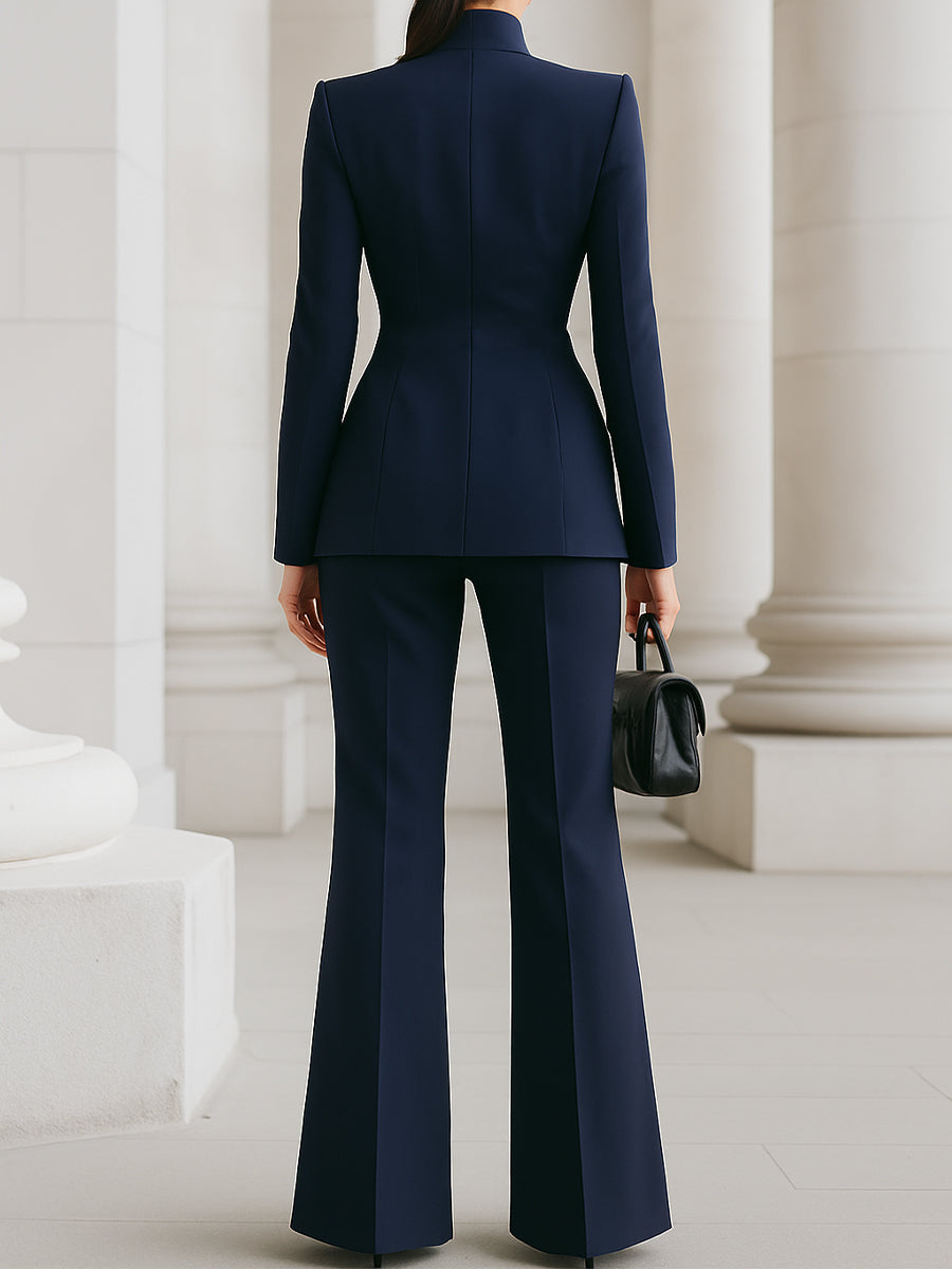 Whitney | Women's Fitted Long Sleeve Blazer Suit Set