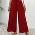 Iridessa | Lightweight Flowing Casual Trousers with Elastic Waist - Red