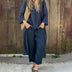 Megan | Chic Two-Piece Set in Luxurious Comfort - Navy Blue