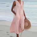 Sheila | Elegant Button-Down Summer Dress for Effortless Style