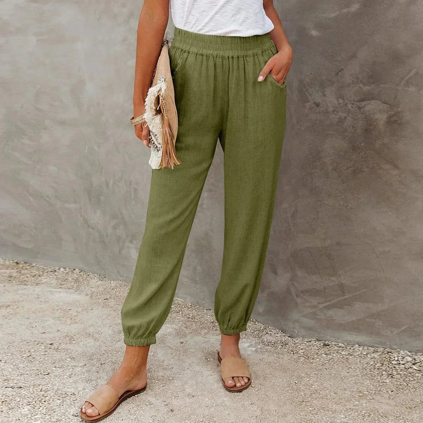 Skye | Women's High Waist Summer Pants – Lightweight & Breathable