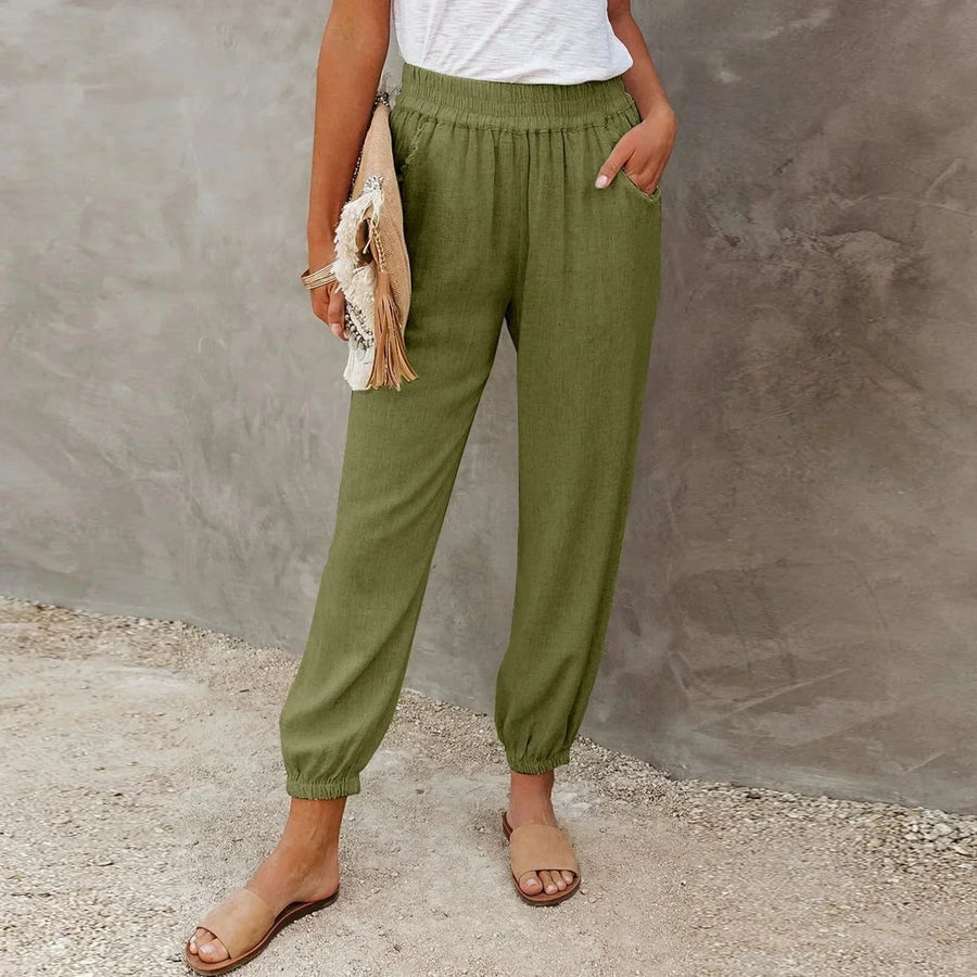 Skye | Women's High Waist Summer Pants – Lightweight & Breathable