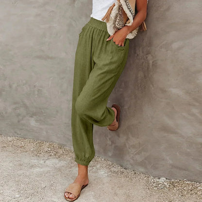 Skye | Women's High Waist Summer Pants – Lightweight & Breathable