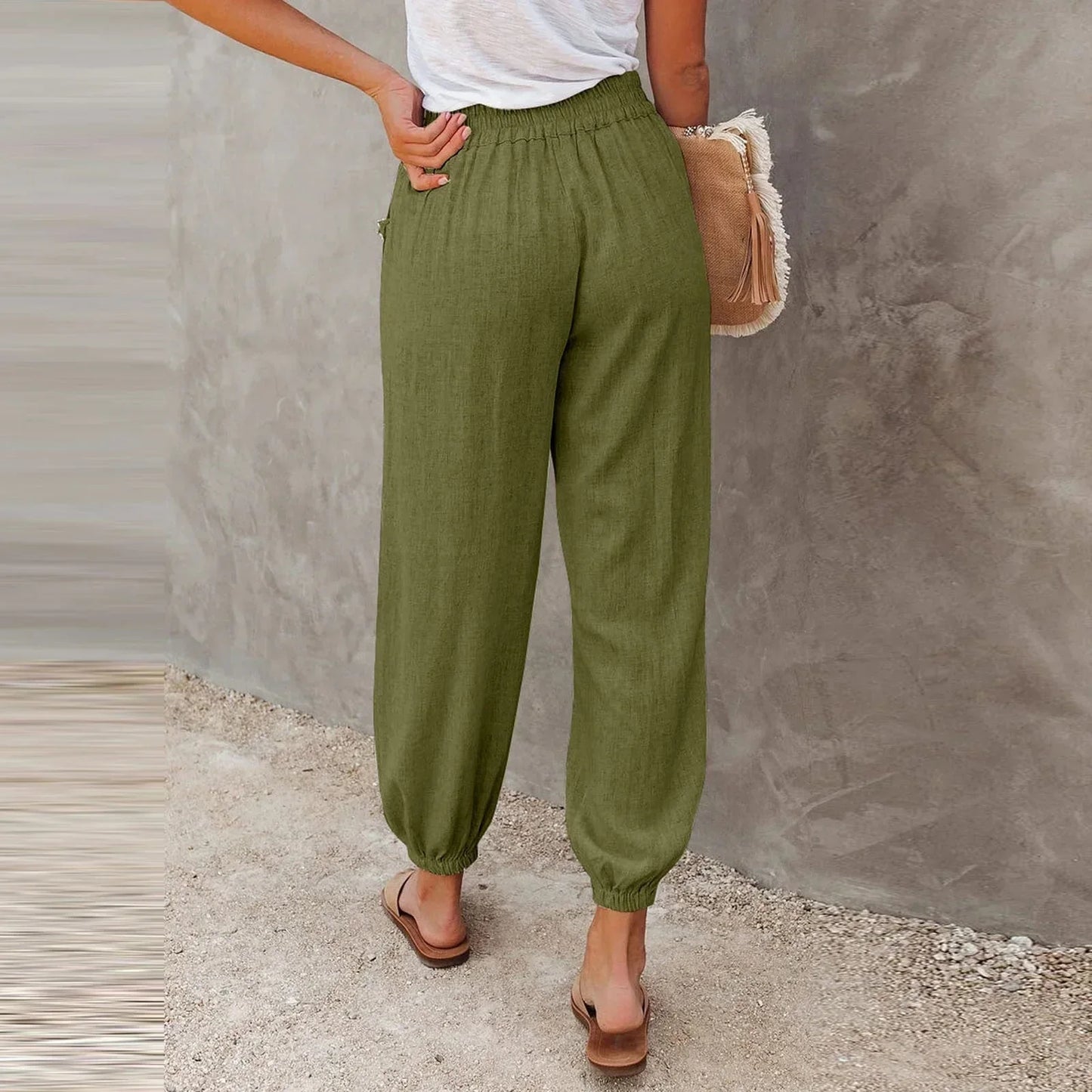 Skye | Women's High Waist Summer Pants – Lightweight & Breathable