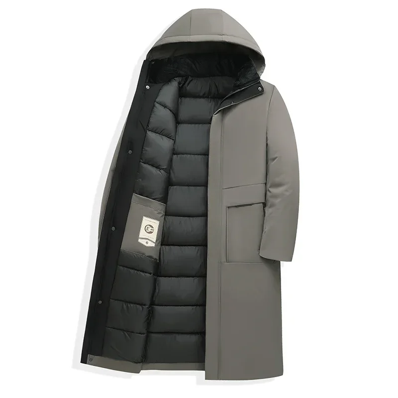 Jim | Men's Hooded Long Coat in Luxurious Fabric