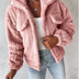 Lori Women's Sherpa Button-Front Casual Jacket - Rosa