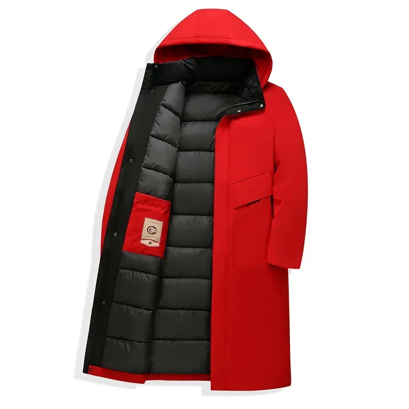 Jim | Men's Hooded Long Coat in Luxurious Fabric