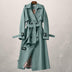 Reagan | Women's Double Breasted Trench Coat - Green