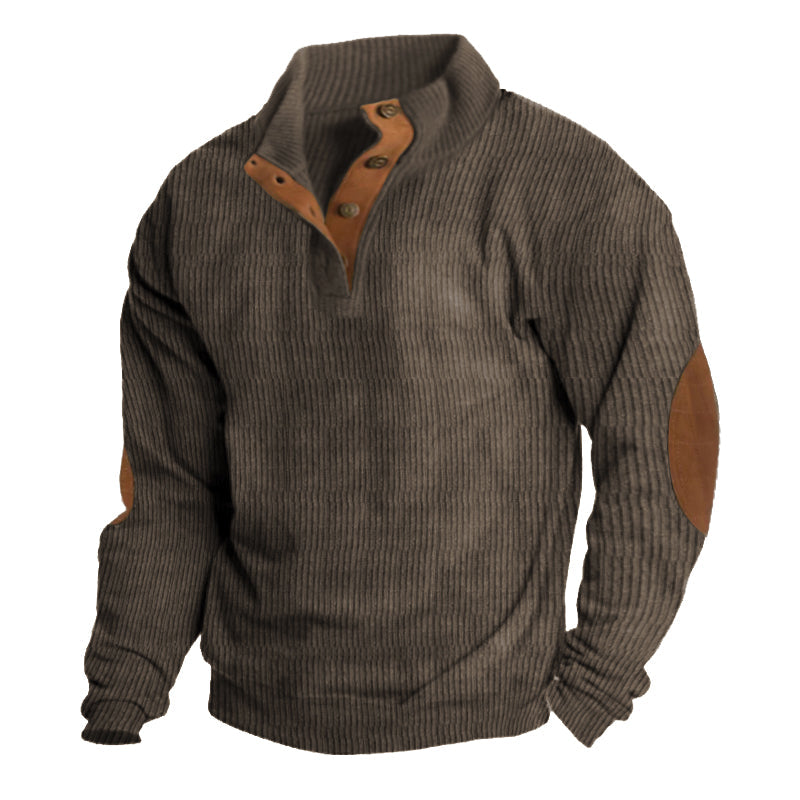 Dave | Men's Half Button Pullover Sweater in Luxurious Fabric