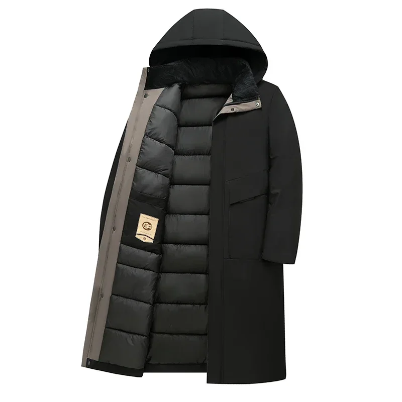 Jim | Men's Hooded Long Coat in Luxurious Fabric
