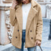 June Women's Teddy Double-Breasted Coat - Khaki