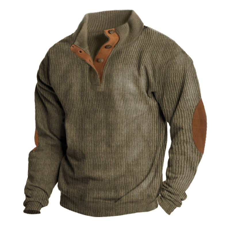 Dave | Men's Half Button Pullover Sweater in Luxurious Fabric