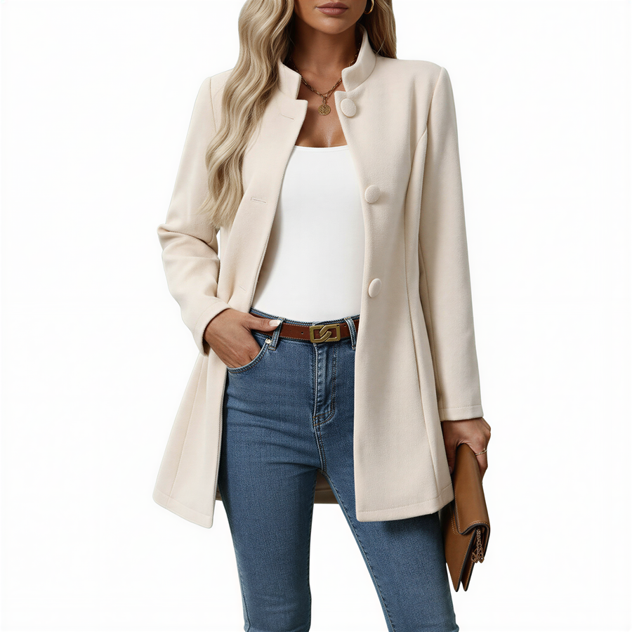 Hallie | Women's A-Line Button-Down Coat