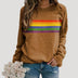 Tabitha | Women's Long Sleeve Crewneck Sweatshirt - Khaki