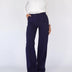 Faith | Elegant High-Waisted Wide-Leg Trousers - Blue