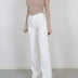 Faith | Elegant High-Waisted Wide-Leg Trousers - White