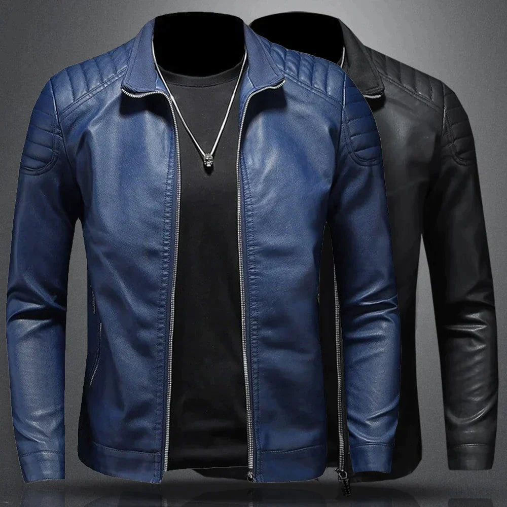 Dawson | Men's Slim-Fit Biker Jacket in Premium Leather