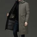 Jim | Men's Hooded Long Coat in Luxurious Fabric