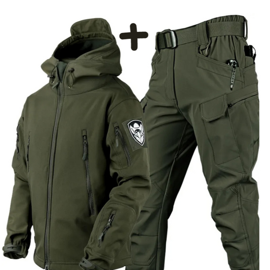 Timothy Men's Tactical Hooded Jacket and Cargo Pants Set