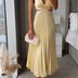 Sanne | Elegant Pleated Midi Dress - Yellow