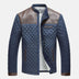 Jacob | Men's Quilted Button-Down Jacket - Navy Blue