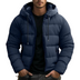 Simon Men's Hooded Puffer Jacket - Navy Blue