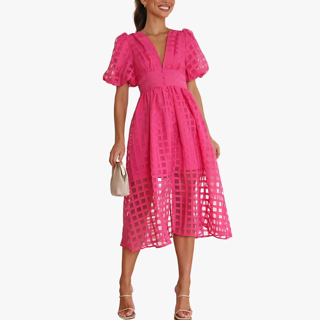 Liliana | Elegant Summer Midi Dress for Effortless Elegance