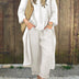 Megan | Chic Two-Piece Set in Luxurious Comfort - White