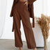 Harper | Elegant High-Waisted Wide-Leg Pants With Pleats - Brown