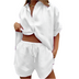 Sorelli | Elegant Two-Piece Cotton Lounge Set - White