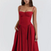 Aisola | Elegant Casual Summer Dress - Red