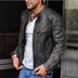 Will | Men's Slim Fit Faux Leather Jacket - Black