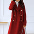 Emily Double Breasted Women's Coat - Red