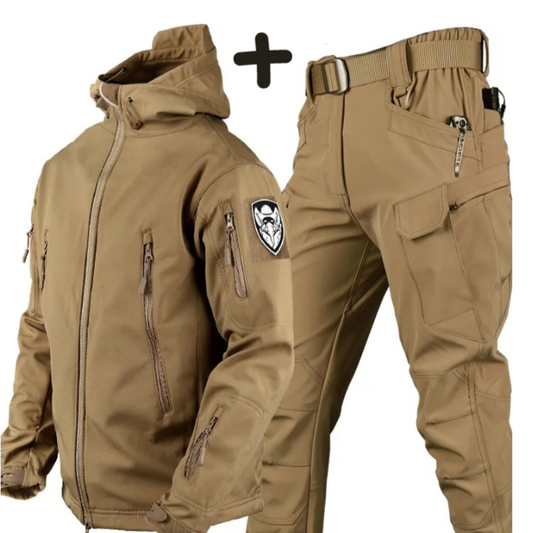 Timothy Men's Tactical Hooded Jacket and Cargo Pants Set