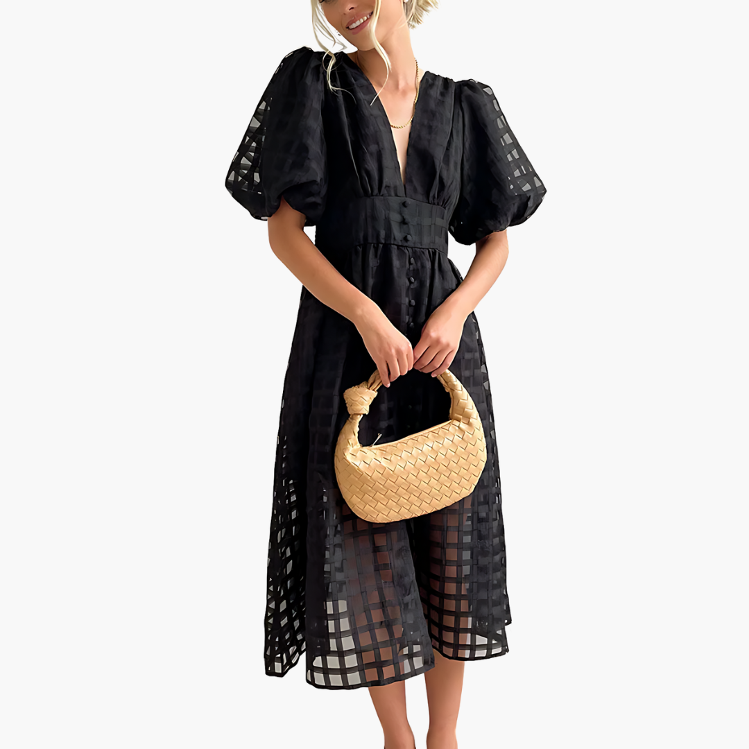 Liliana | Elegant Summer Midi Dress for Effortless Elegance