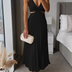 Sanne | Elegant Pleated Midi Dress - Black