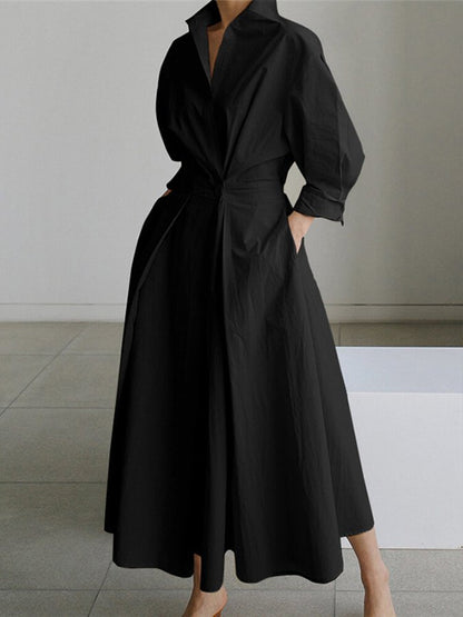 Mathilda | Elegant Button-Down Shirt Dress