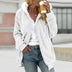 Tina | Women's Hooded Zip-Up Long Coat - White