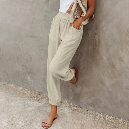 Skye | Women's High Waist Summer Pants – Lightweight & Breathable