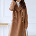 Emily Double Breasted Women's Coat - Brown
